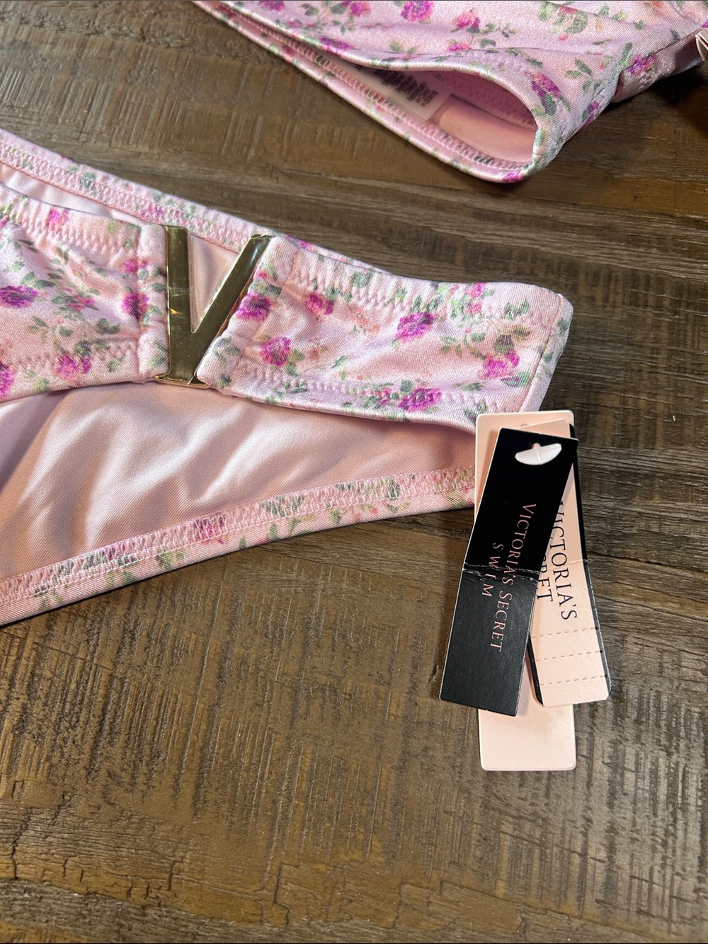 NWT Victoria’s Secret Venus Bloom Pink Ditsy Floral V Hardware‎ Bikini Set | XL - Picture 5 of 12